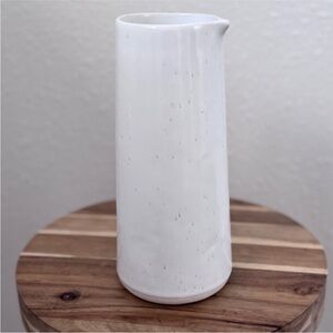 Fable Home Ceramic Carafe in Speckled White | Artisan Stoneware
